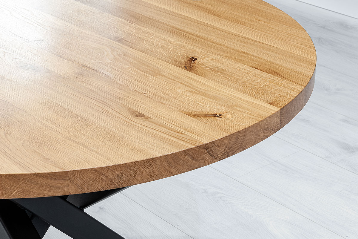 Stół okrągły Aster z litego drewna