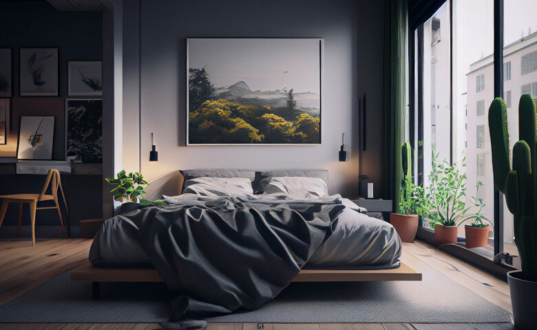 sypialnia w stylu nowoczesnym