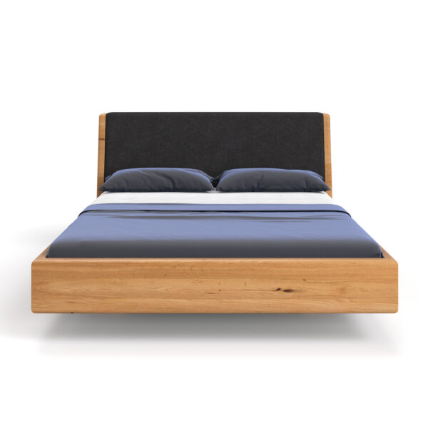 Łóżko lewitujące Aura 200x200 cm, dąb, lakier mat, Storm 99 - Outlet